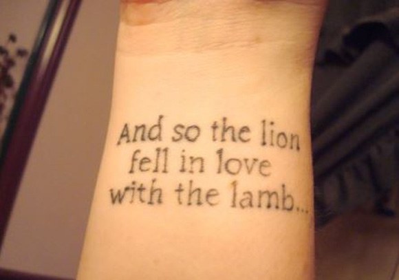 Simple Literary Tattoo On Wrist