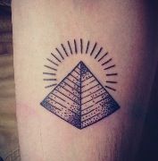 Simple Pyramid Tattoo Design For Sleeve