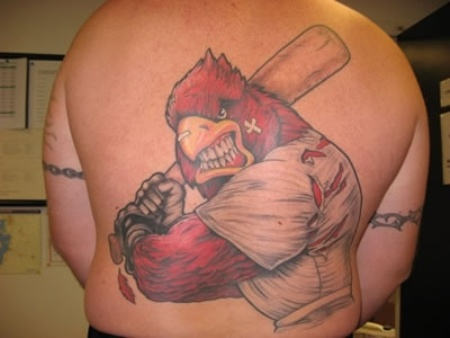 Sports Tattoo On Man Back