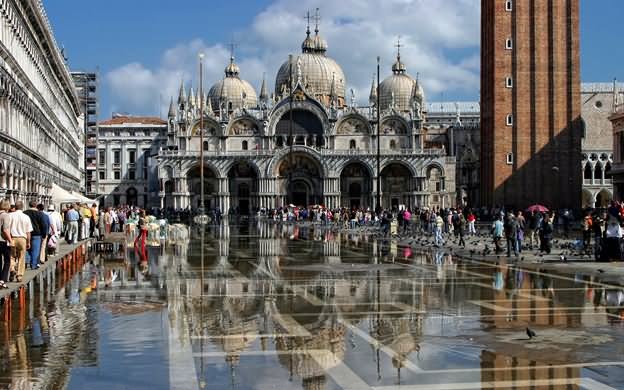 St Mark's Basilica View After Raining