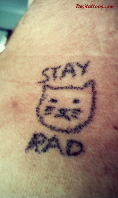 Stay Rad Homemade Tattoo
