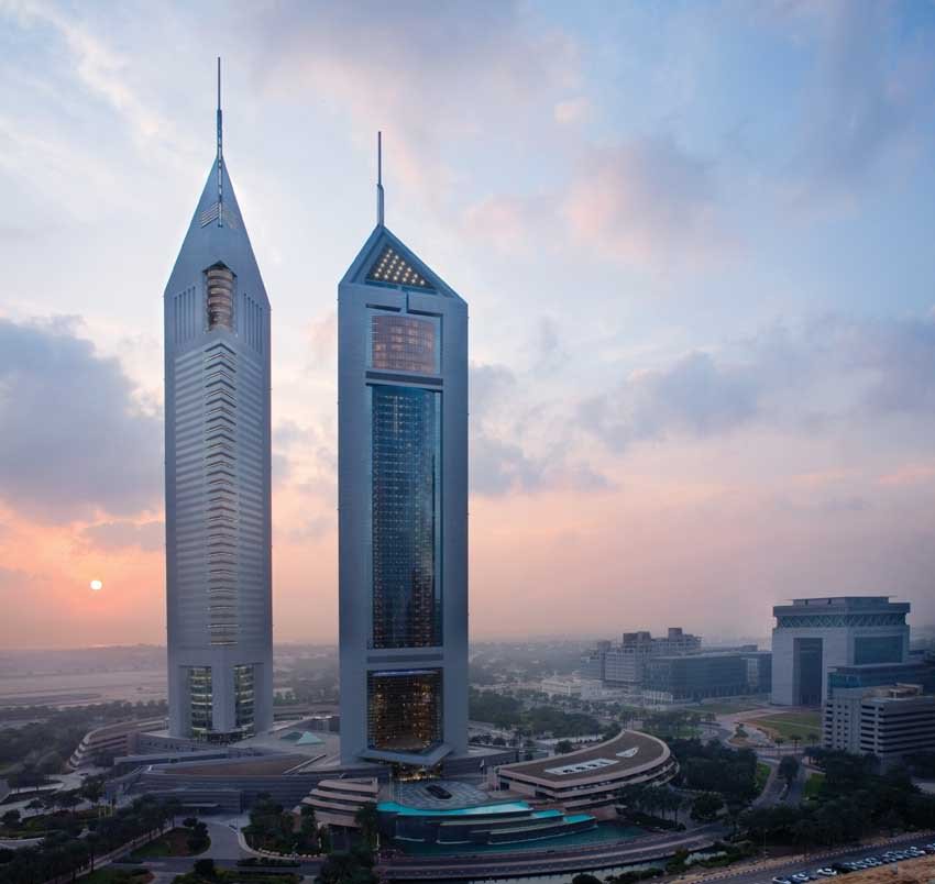 Sunset View Of Emirates Towers