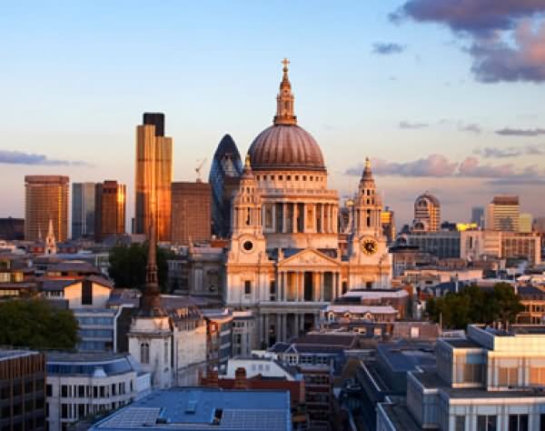 Sunset View Of The St Paul's Cathedral