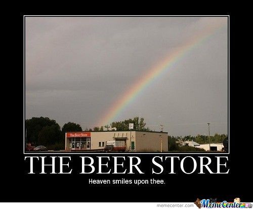 The Beer Store Heaven Smiles Upon Thee Funny Meme Poster