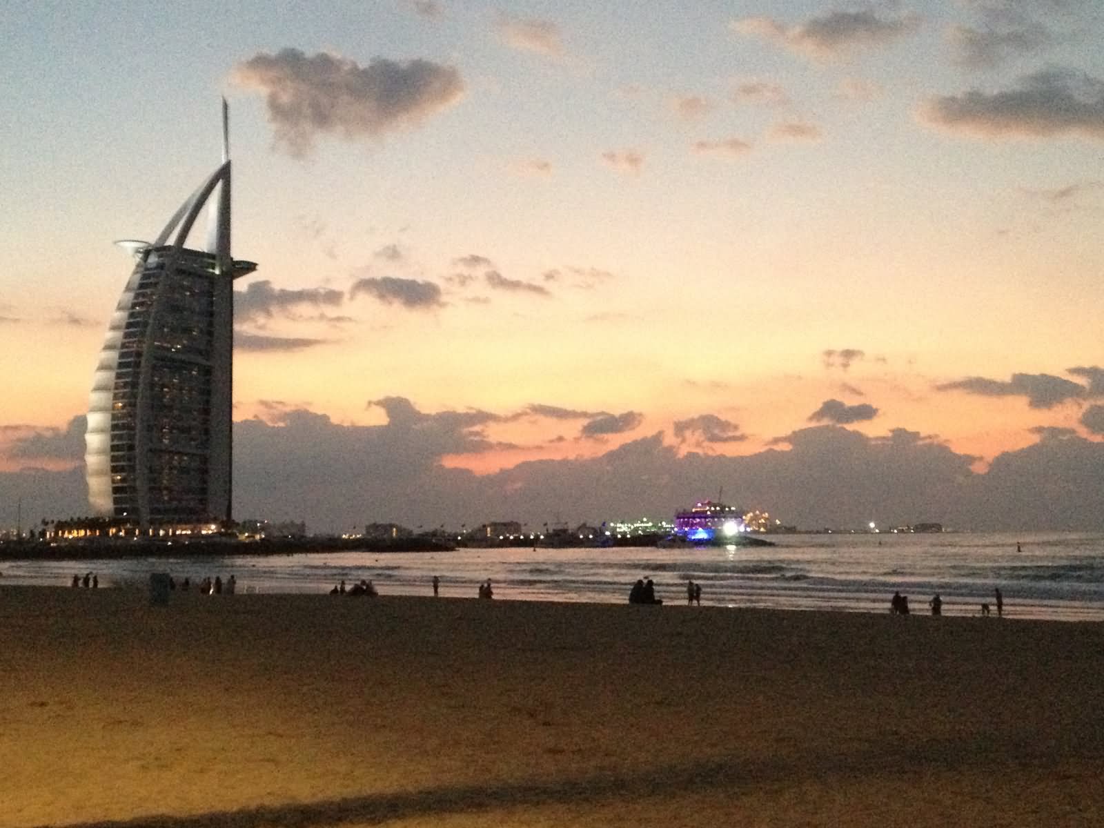 The Burj Al Arab At Sunset