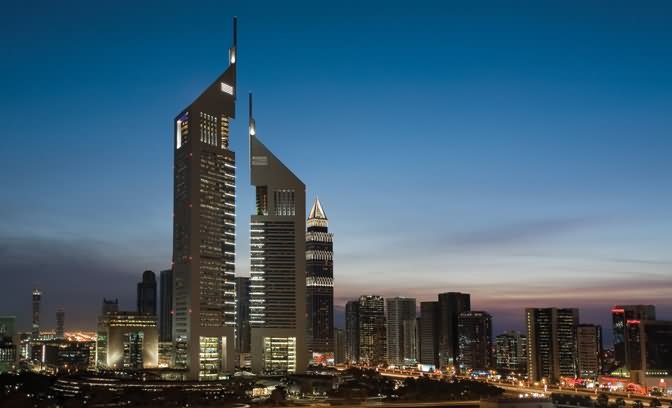 The Emirates Towers Night View Image