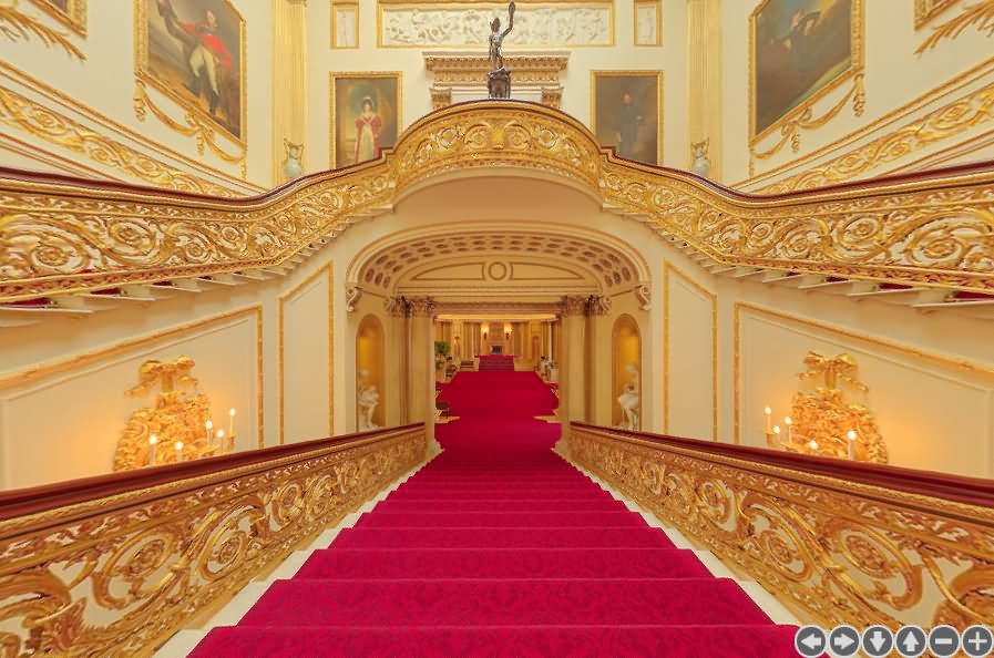 The Grand Staircase Inside The Buckingham Palace