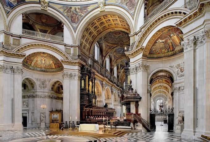 The Stunning Interior Of St Paul's Cathedral, London