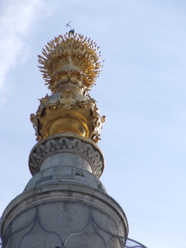 Top View Of The Monument To The Great Fire Of London