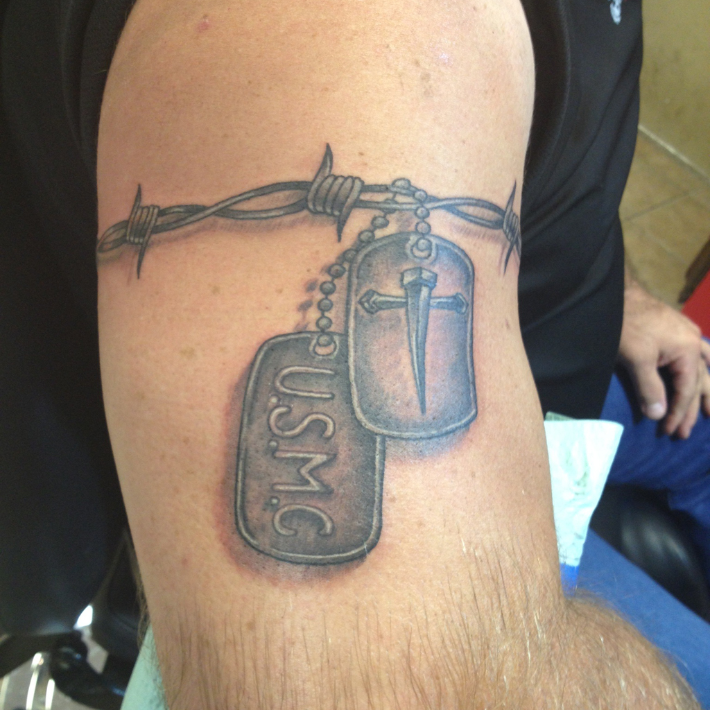 USMC Country Armband Tattoo