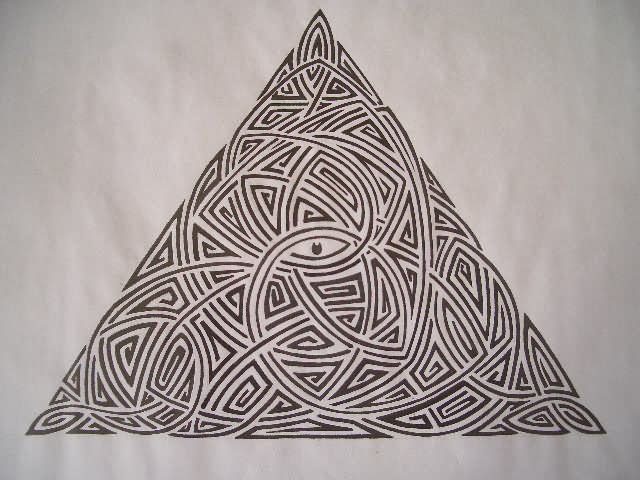Unique Celtic Pyramid Tattoo Stencil By Darren