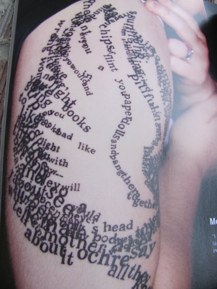 Unique Literary Tattoo Design