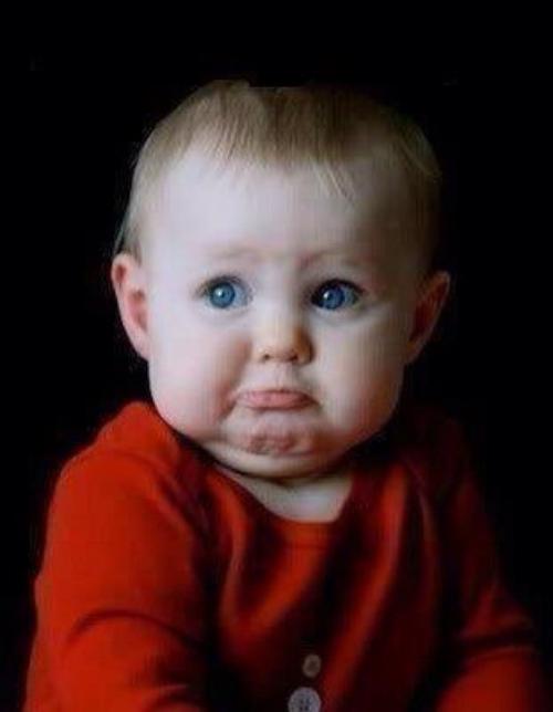 Very Cute Baby With Sad Face Funny Image