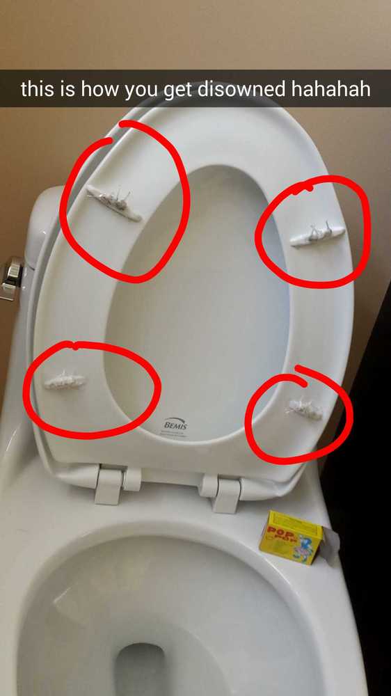 Very Funny April Fool Prank Toilet Seat Picture