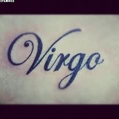 Virgo Word Tattoo Design