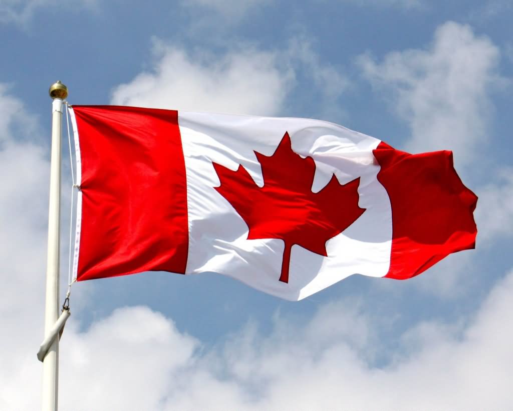 Waving Canada Flag Happy Canada Day
