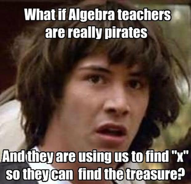What If Algebra Teachers Are Really Pirates Funny Amazing Meme Picture