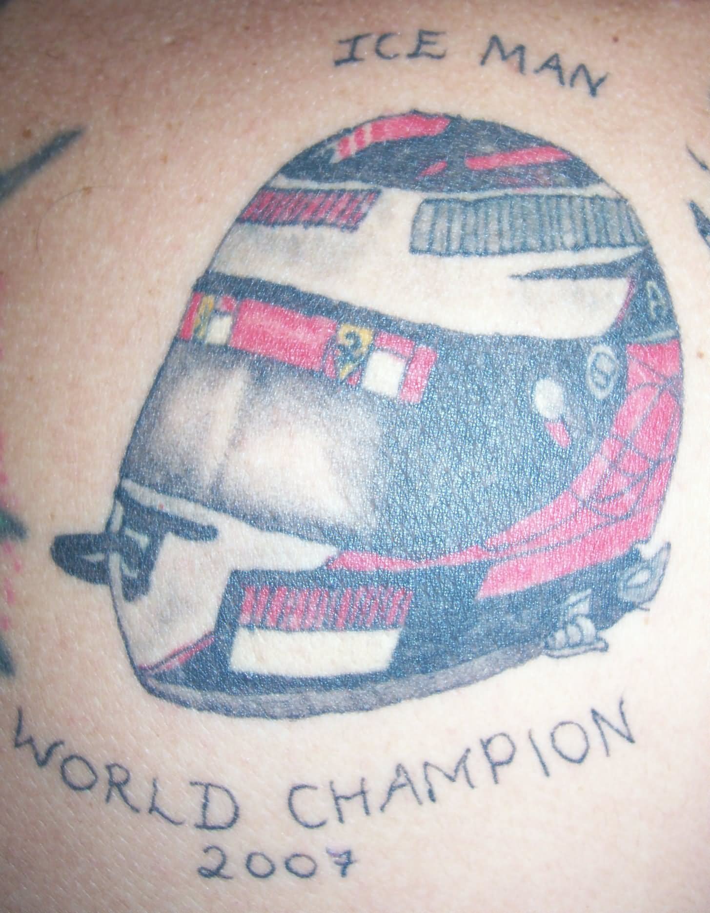 World Champion Sports Bike Helmet Tattoo