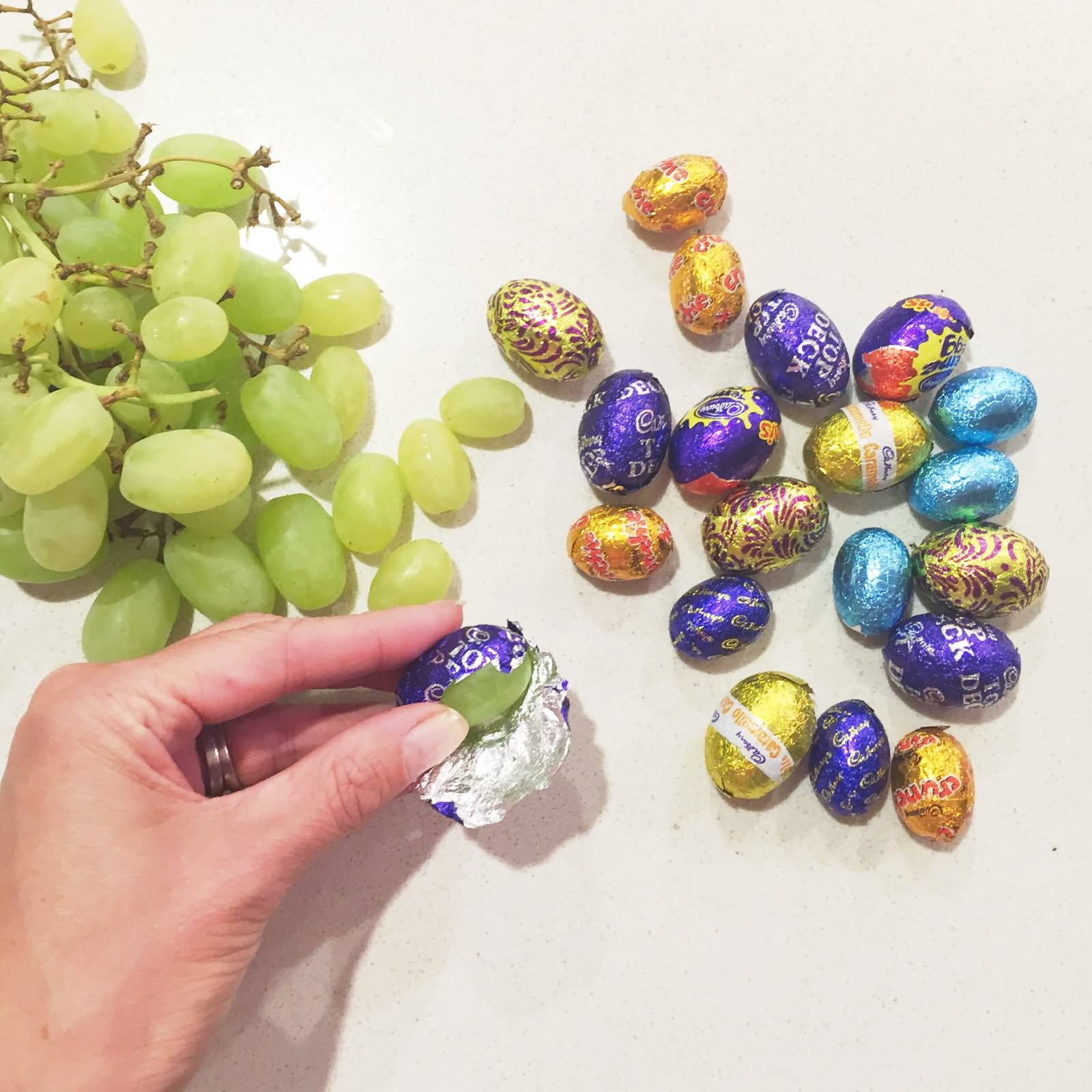 Wrapped Grapes For Kid Funny April Pranks Picture