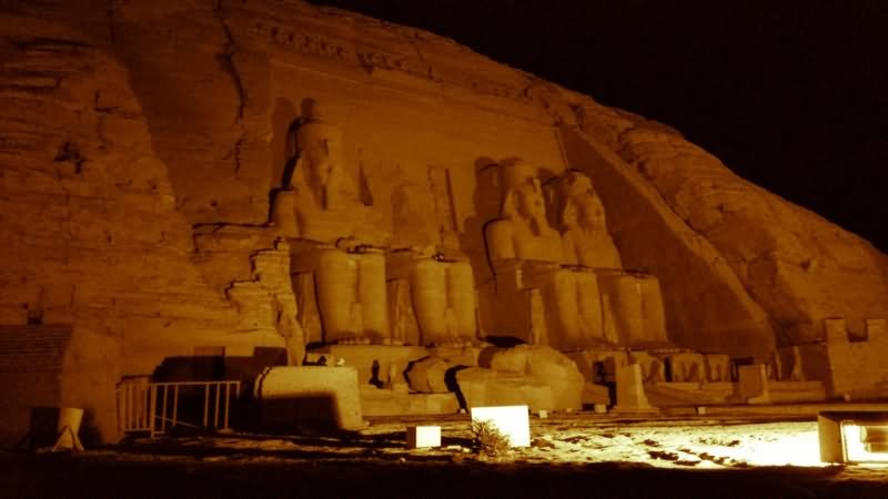 Abu Simbel Temple, Egypt Night Picture