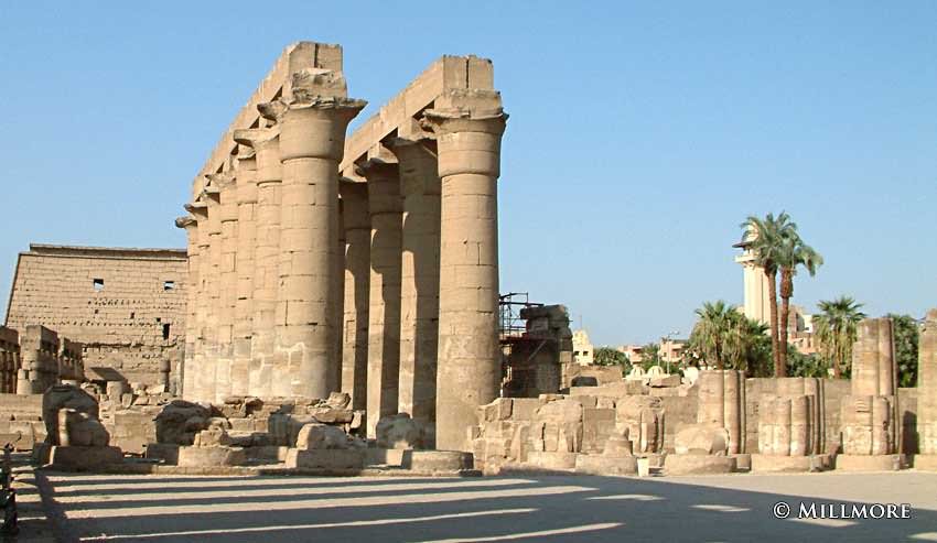 Adorable Columns Inside The Luxor Temple, Egypt
