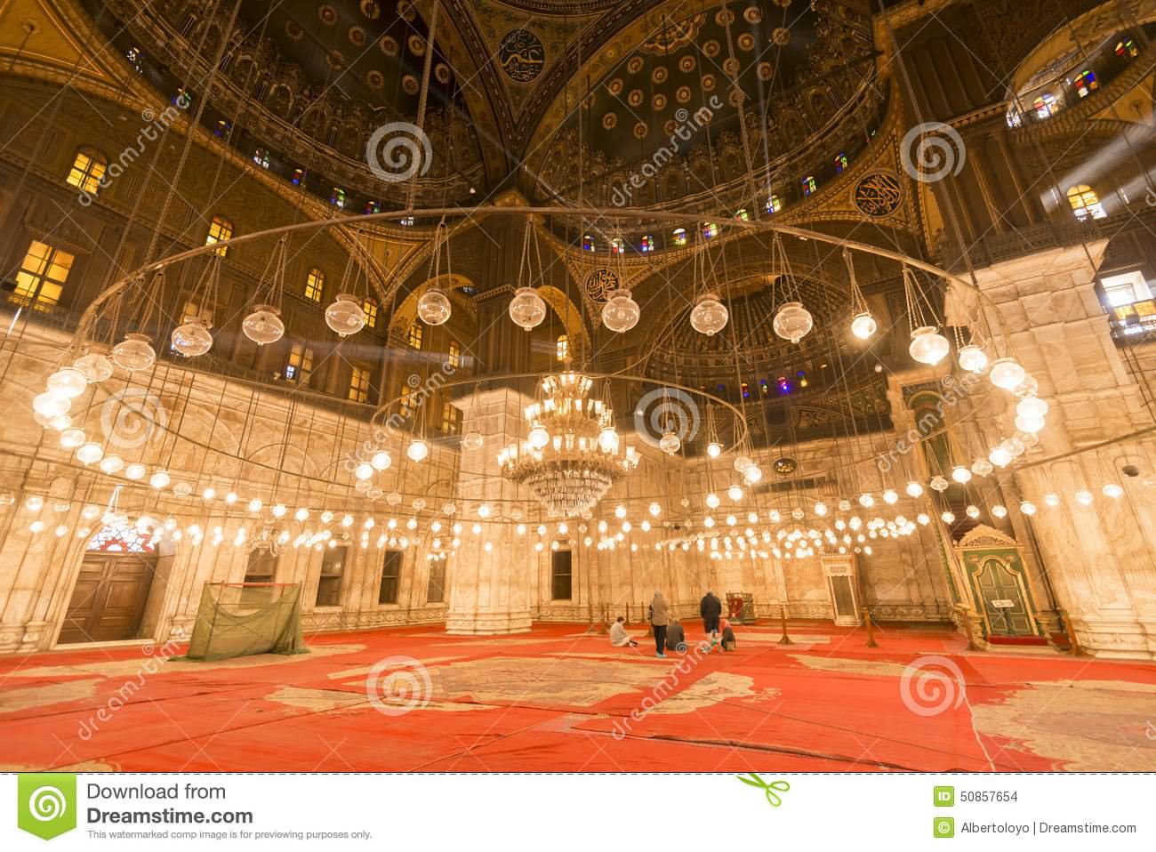 Adorable Interior View Of The Muhammad Ali, Mosque, Cairo, Egypt