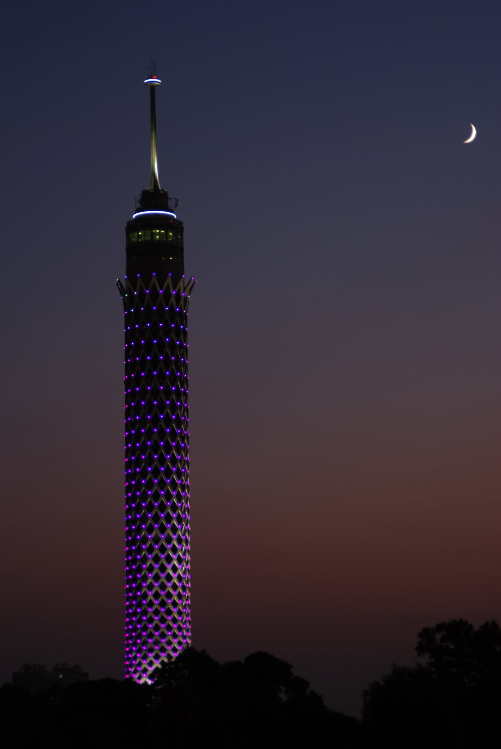 32 Incredible Night View Images And Pictures Of Cairo Tower, Egypt