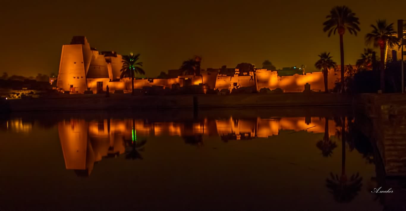 Adorable Night View Of The Luxor Temple, Egypt