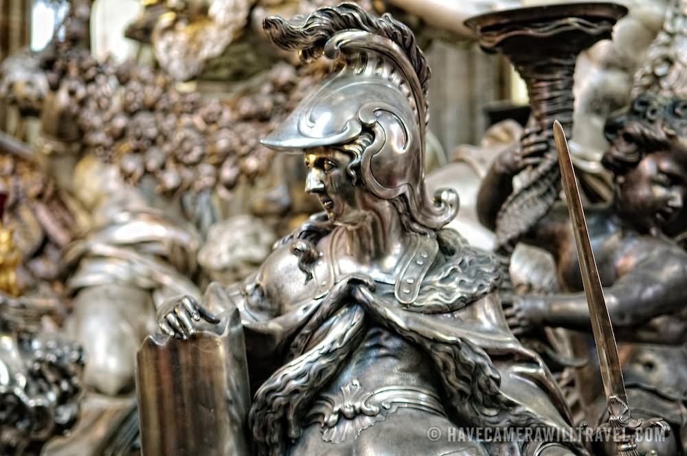 Adorable Sculpture Closeup Inside The St. Vitus Cathedral