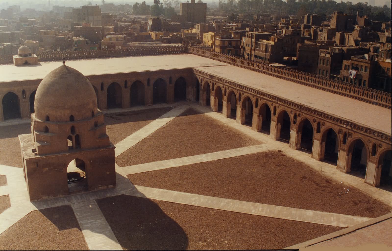 Aerial View Of The Ibn Tulun Mosque Courtyard