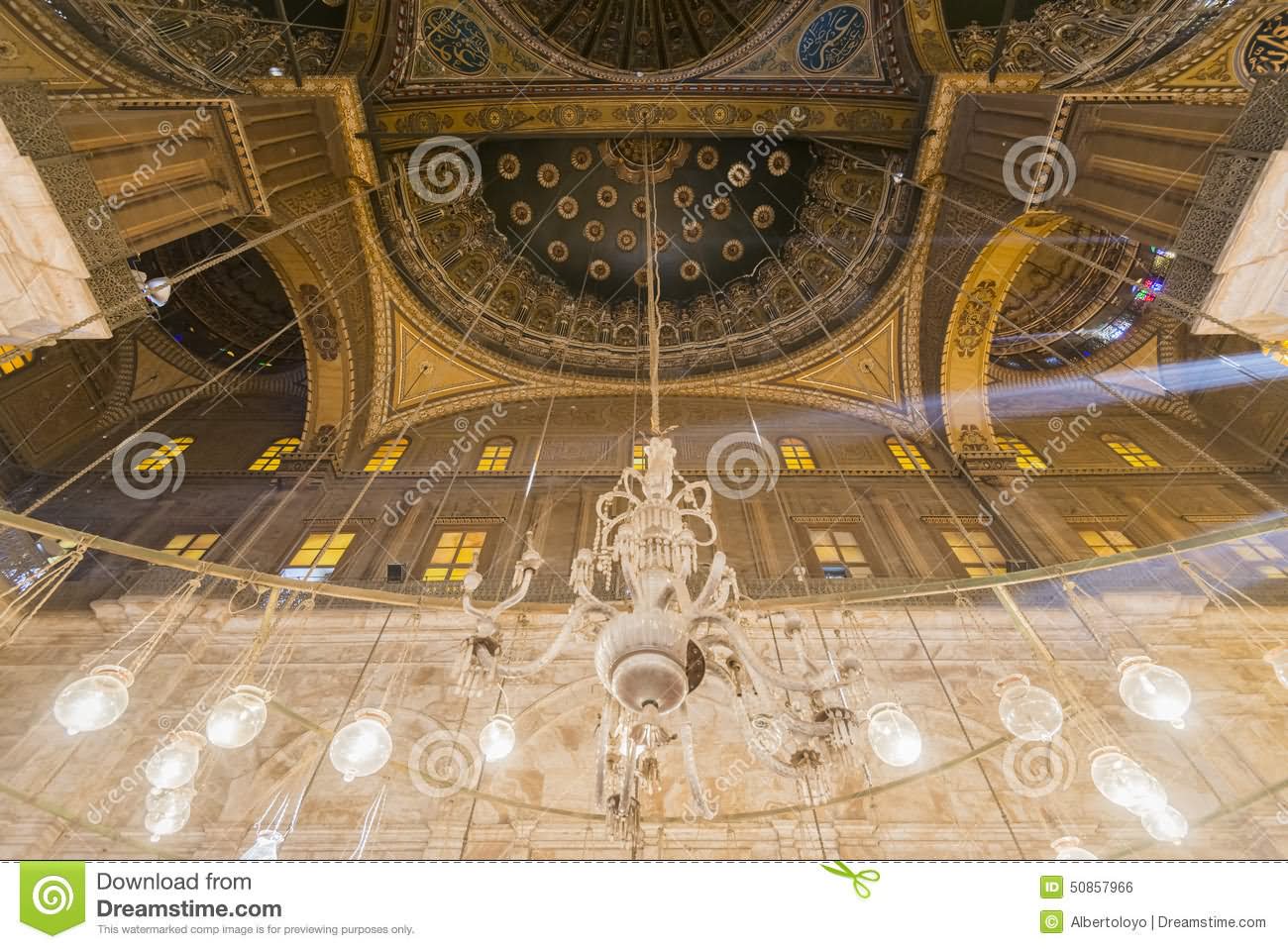 Amazing Interior Of The Mosque Of Muhammad Ali, Egypt