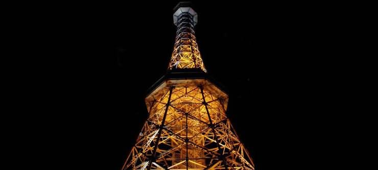 Amazing Night View Of Petrin Tower From Below