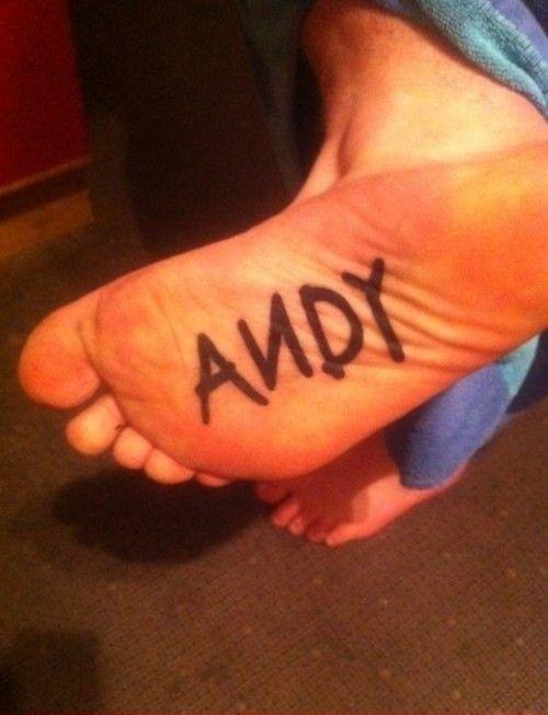 Andy Geek Tattoo Under Foot