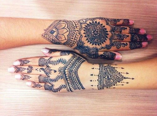 Attractive Henna Tattoo Design For Hand