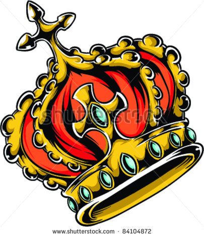Attractive King Crown Tattoo Design