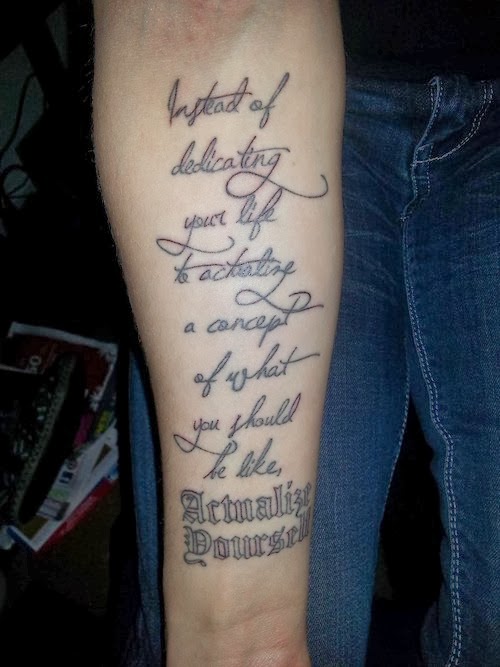 Awesome Military Quotes Tattoo On Forearm