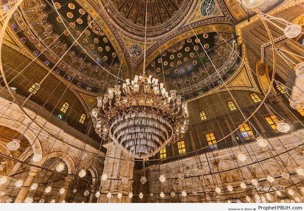 Beautiful Chandelier Inside The Mosque Of Muhammad Ali