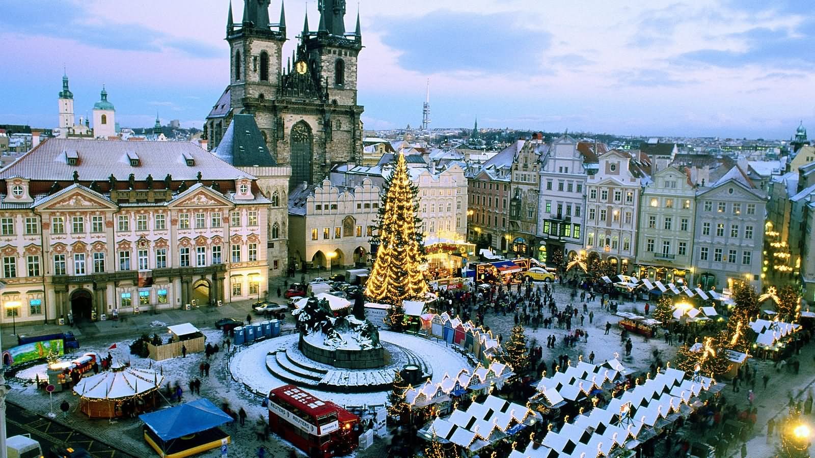 Beautiful Christmas Market At Old Town Square, Prague