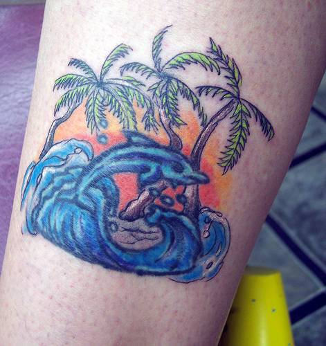 Beautiful Dolphin Tattoo Design