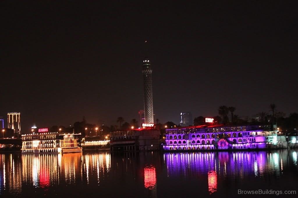 Beautiful Night View Of Cairo Tower