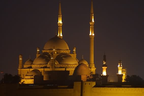 Beautiful Night View Of The Muhammad Ali Mosque