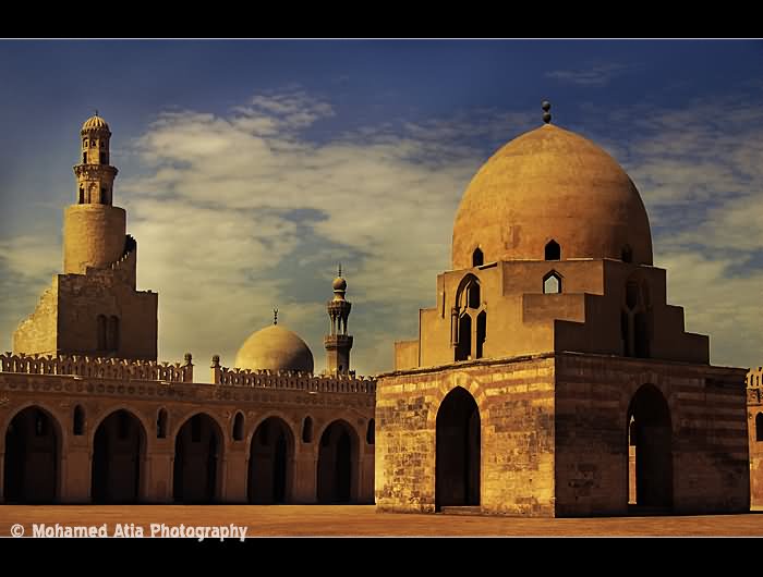 Beautiful Picture Of Spiral Minaret And Ablution Of Ibn Tulun Mosque