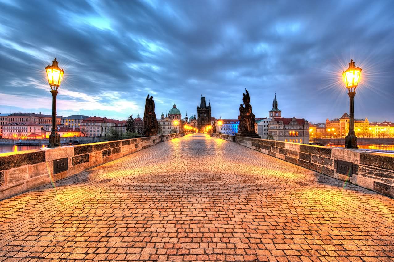 Beautiful Picture Of The Charles Bridge At Night