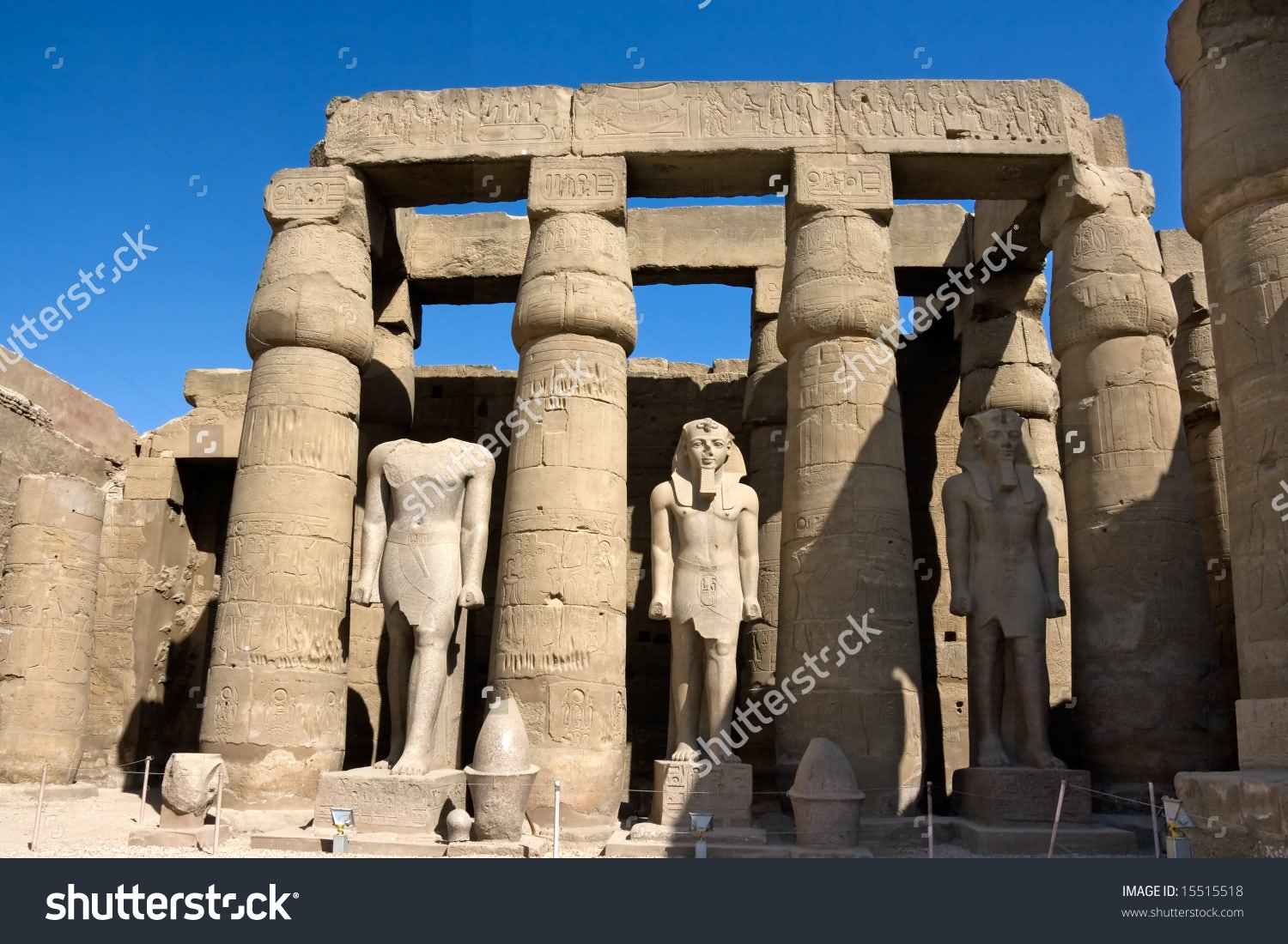 Beautiful Sculptures Inside The Luxor Temple, Egypt