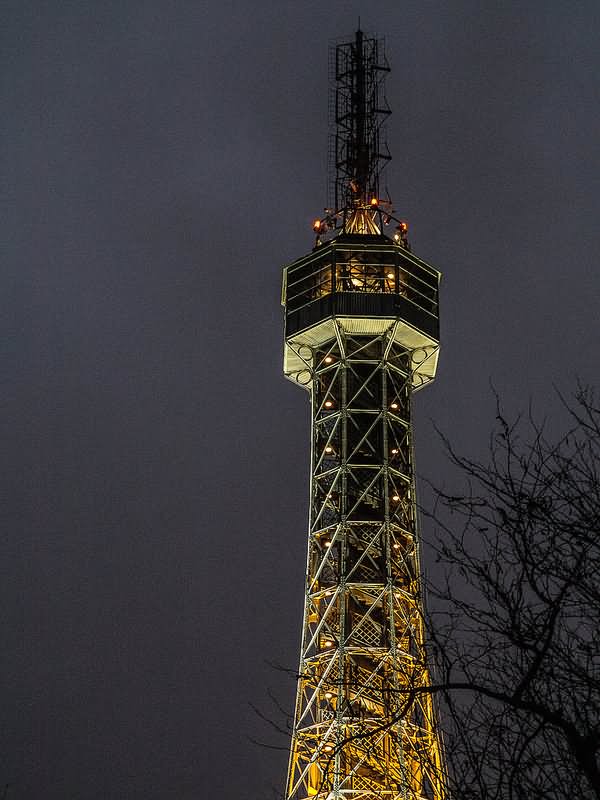 Beauty Of Petrin Tower At Night