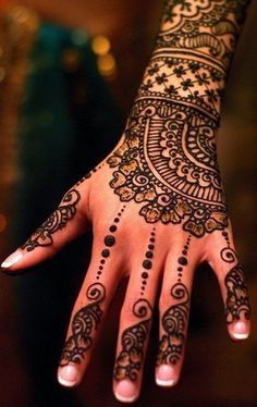 Black Henna Tattoo On Hand