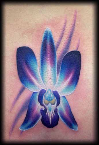 Blue Orchid Tattoo Image