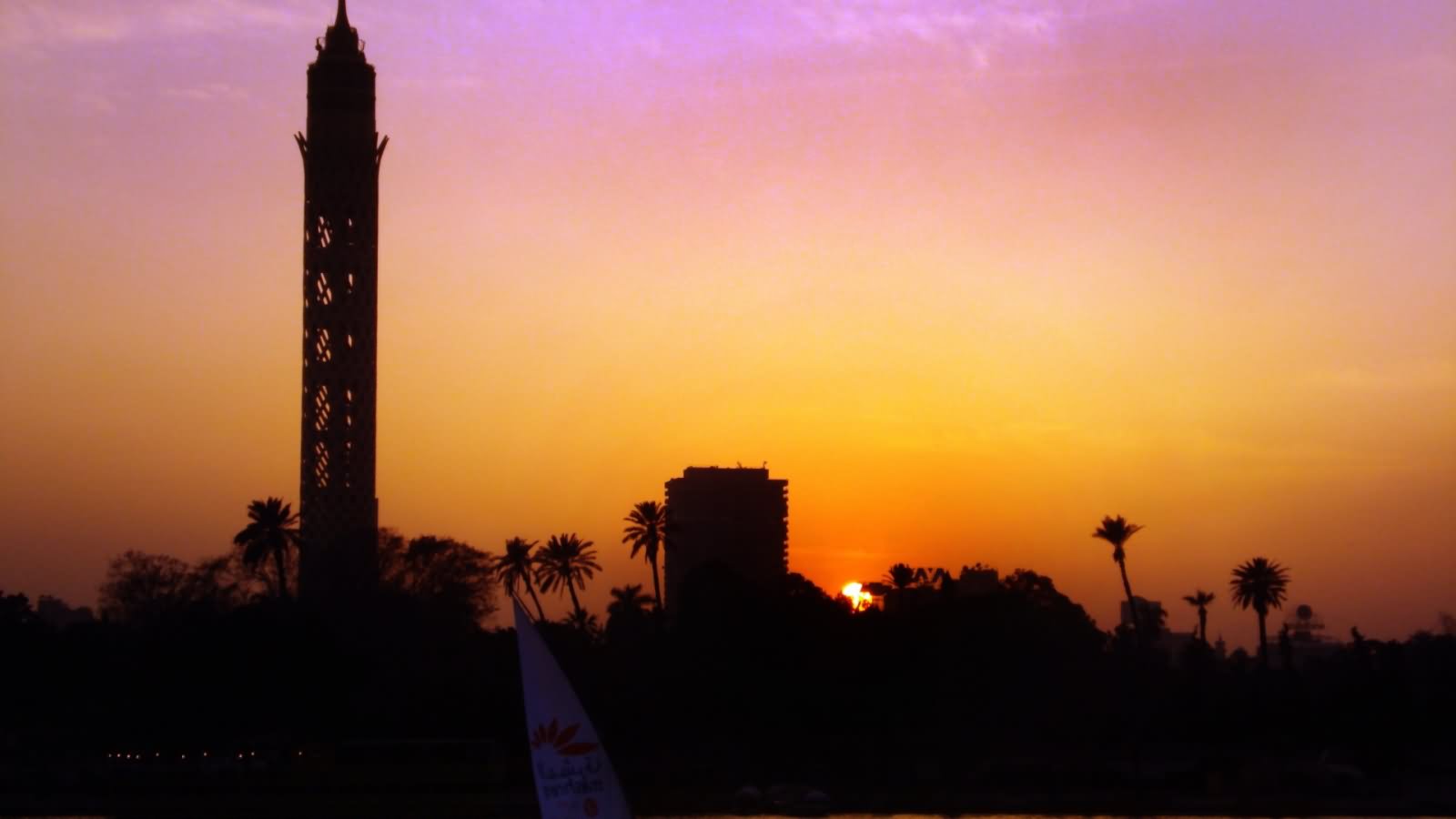 Cairo Tower Looks Beautiful During Sunset