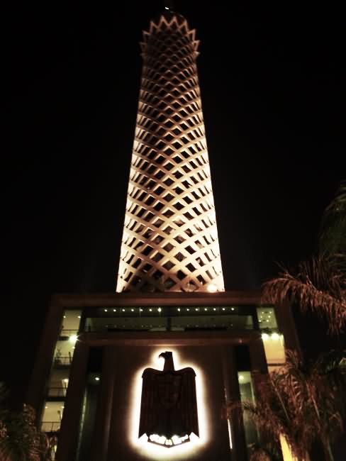 Cairo Tower View From Below At Night