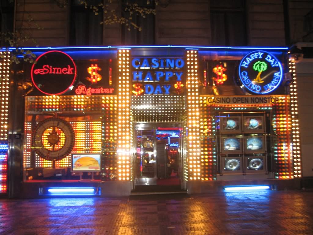Casino At Wenceslas Square Night Picture